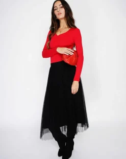 Body en Soie mélangée Madelaine rouge