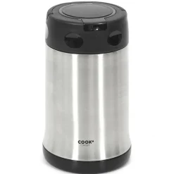 Bol à soupe isotherme avec couvercle inox/noir - 50 cl