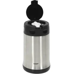 Bol à soupe isotherme avec couvercle inox/noir - 50 cl