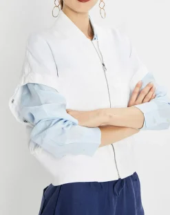 Bombers 100% Lin Kl blanc