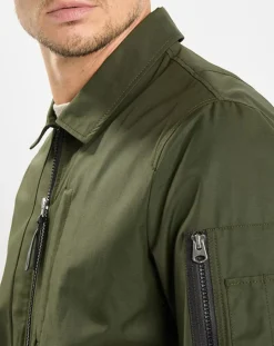 Bombers en coton & nylon kaki