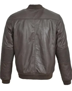 Bombers en Cuir Blois marron