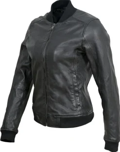 Bombers en Cuir Byfan noir