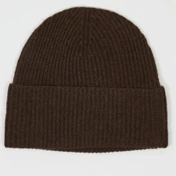 Bonnet 100% Cachemire maille perle Bonny brownie