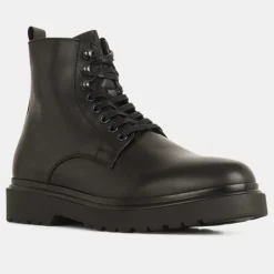 Boots à lacets semelle épaisse noires