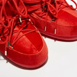 Boots Après-ski en Velours Mars rouges