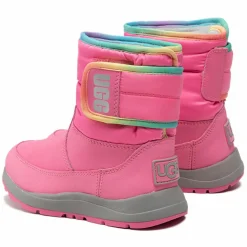 Boots doublées Polaire en Cuir imperméable Toty Weather roses