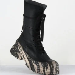 Boots en Cuir 4142 gas noires - Talon : 7cm