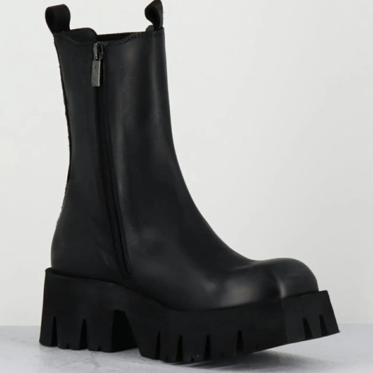 Boots en Cuir 4224 gas noires - Talon : 6cm