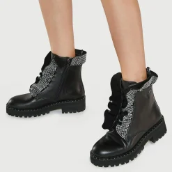 Boots en Cuir Calfo noires