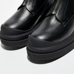 Boots en Cuir Charli Zip Sport noires