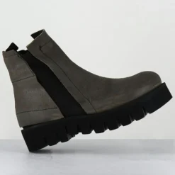 Boots en Cuir chilo gris taupe