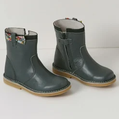 Boots en Cuir Liberty vert foncé
