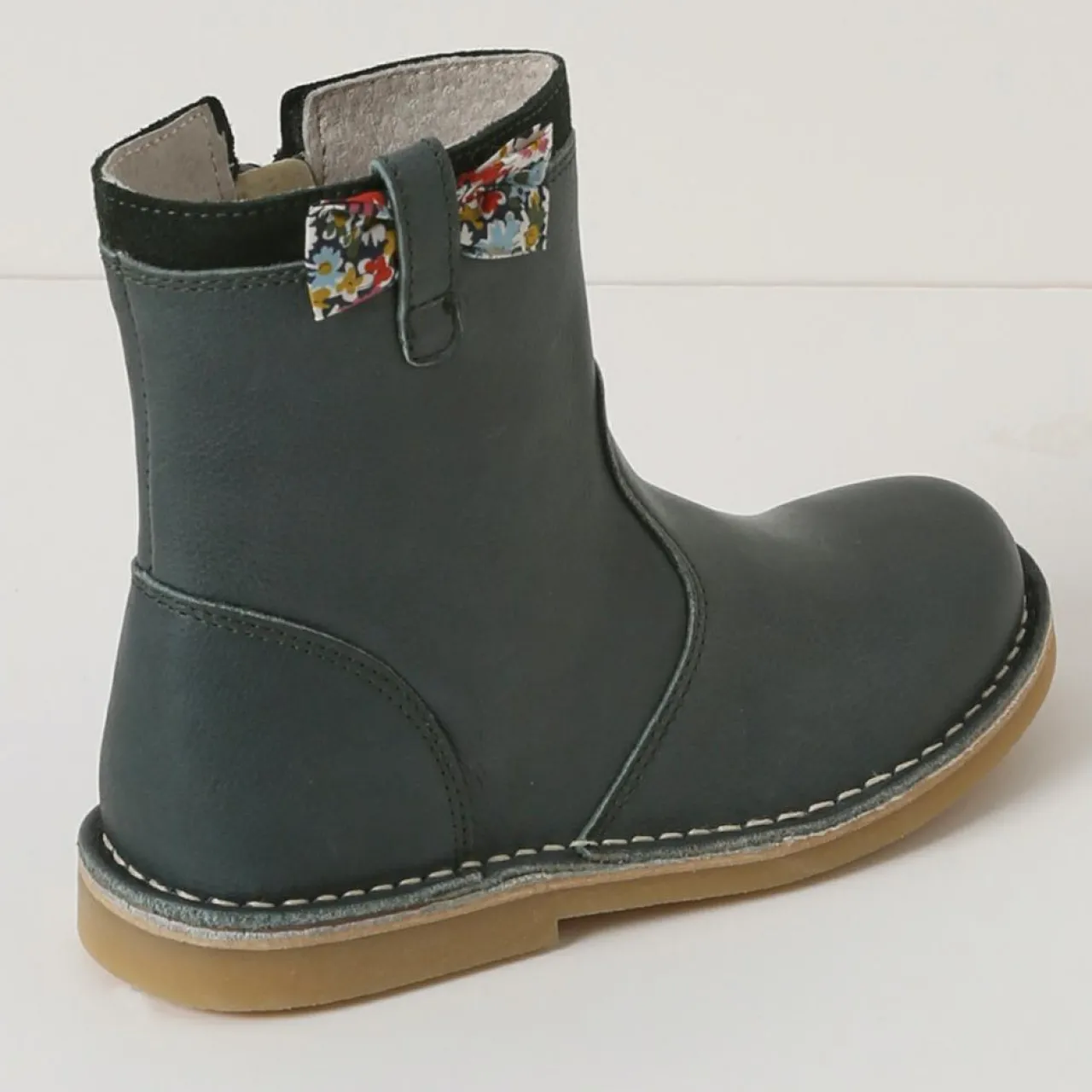 Boots en Cuir Liberty vert foncé