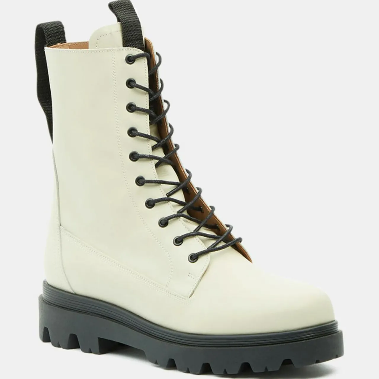 Boots en Cuir Lovi écrues