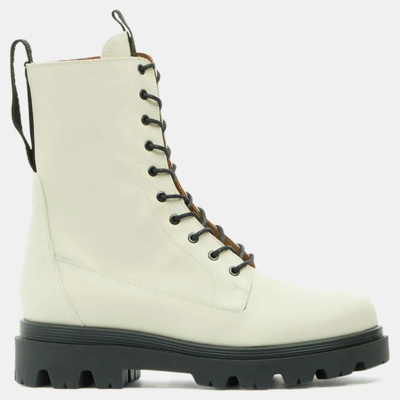 Boots en Cuir Lovi écrues