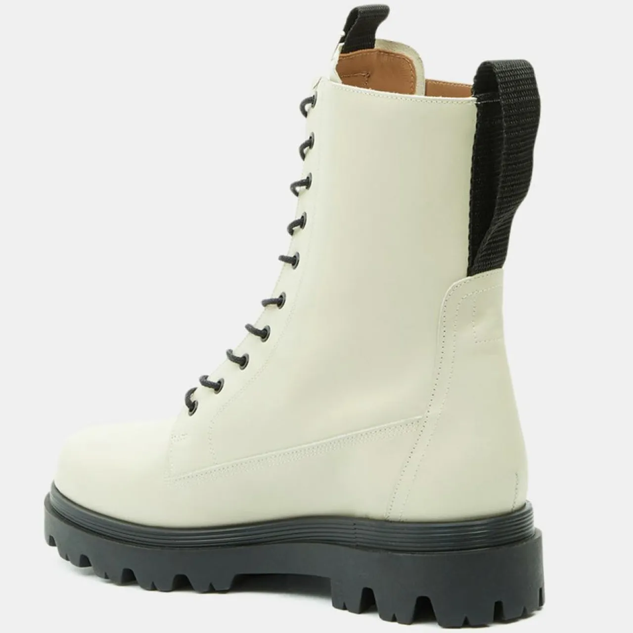 Boots en Cuir Lovi écrues