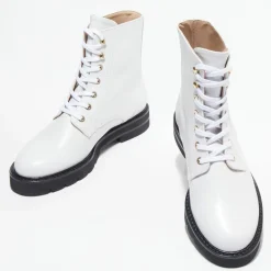 Boots en Cuir Mila Lift blanches