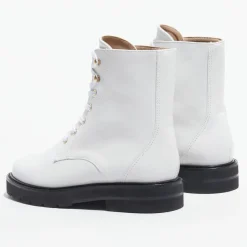 Boots en Cuir Mila Lift blanches
