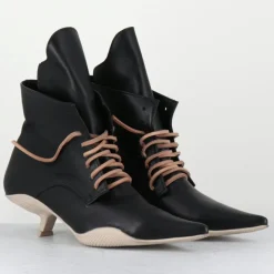 Boots en Cuir mina noires