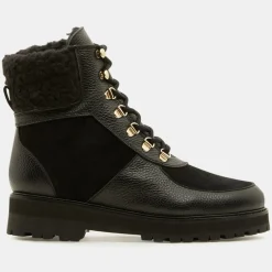 Boots en Cuir Mountain Lacet noires