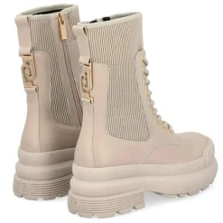 Boots en Cuir Ombra beiges