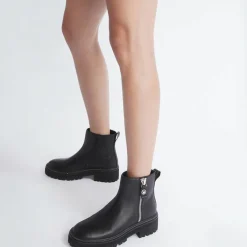 Boots en Cuir Pink noires