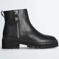 Boots en Cuir Pink noires