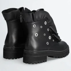 Boots en Cuir Pink noires