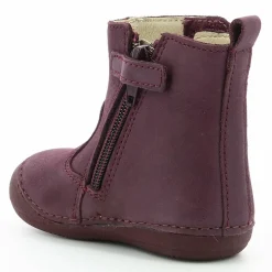 Boots en Cuir Socool violet foncé