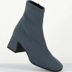 Boots en Cuir vare grises - Talon : 6cm