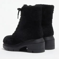 Boots en Peau de Mouton Nisha noires - Talon 7,5 cm