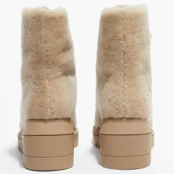 Boots en Peau de Mouton Nisha beiges - Talon 7,5 cm