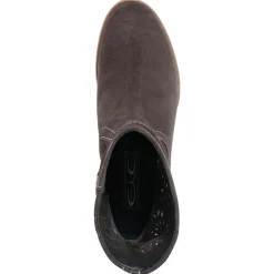 Boots en Velours de Cuir Camilla kaki