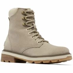Boots en Velours de Cuir Lennox taupe