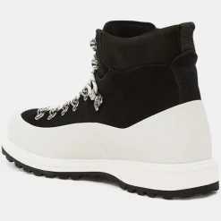 Boots en Velours de Cuir Roccia noir/blanc