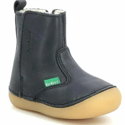 Boots fourrées en Cuir Socool marine