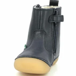 Boots fourrées en Cuir Socool marine