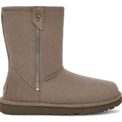 Boots fourrées en Velours de Cuir Classic Short Bailey taupe