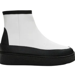 Boots fourrées Laine en Cuir Aria blanches