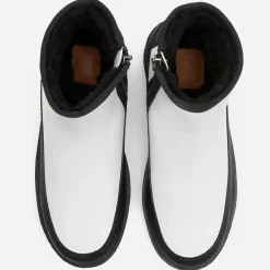 Boots fourrées Laine en Cuir Aria blanches