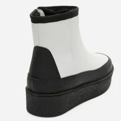 Boots fourrées Laine en Cuir Aria blanches