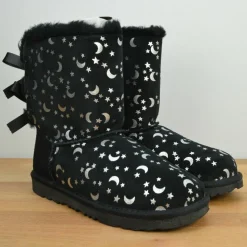 Boots fourrées Laine en Velours de cuir Bailey BoMoon and Stars noires
