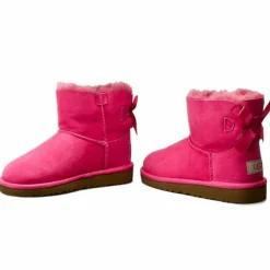 Boots fourrées Laine en Velours de Cuir Mini Bailey Bow fuchsia