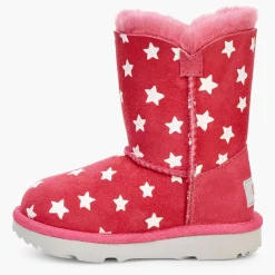 Boots fourrées Laine en Velours de cuir Bailey Button Starlight roses