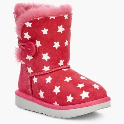 Boots fourrées Laine en Velours de cuir Bailey Button Starlight roses