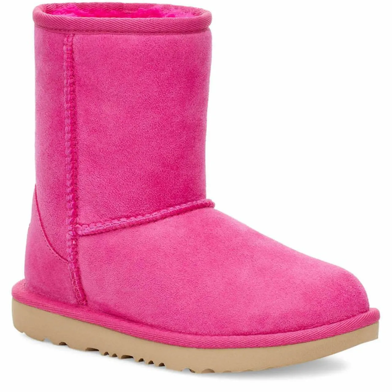 Boots fourrées Laine en Velours de Cuir Classic II fuchsia