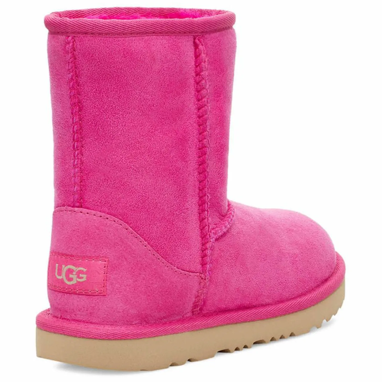 Boots fourrées Laine en Velours de Cuir Classic II fuchsia