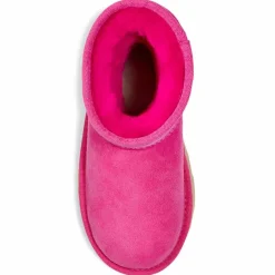 Boots fourrées Laine en Velours de Cuir Classic II fuchsia