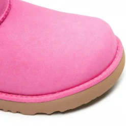 Boots fourrées Laine en Velours de Cuir Classic Weather Short roses